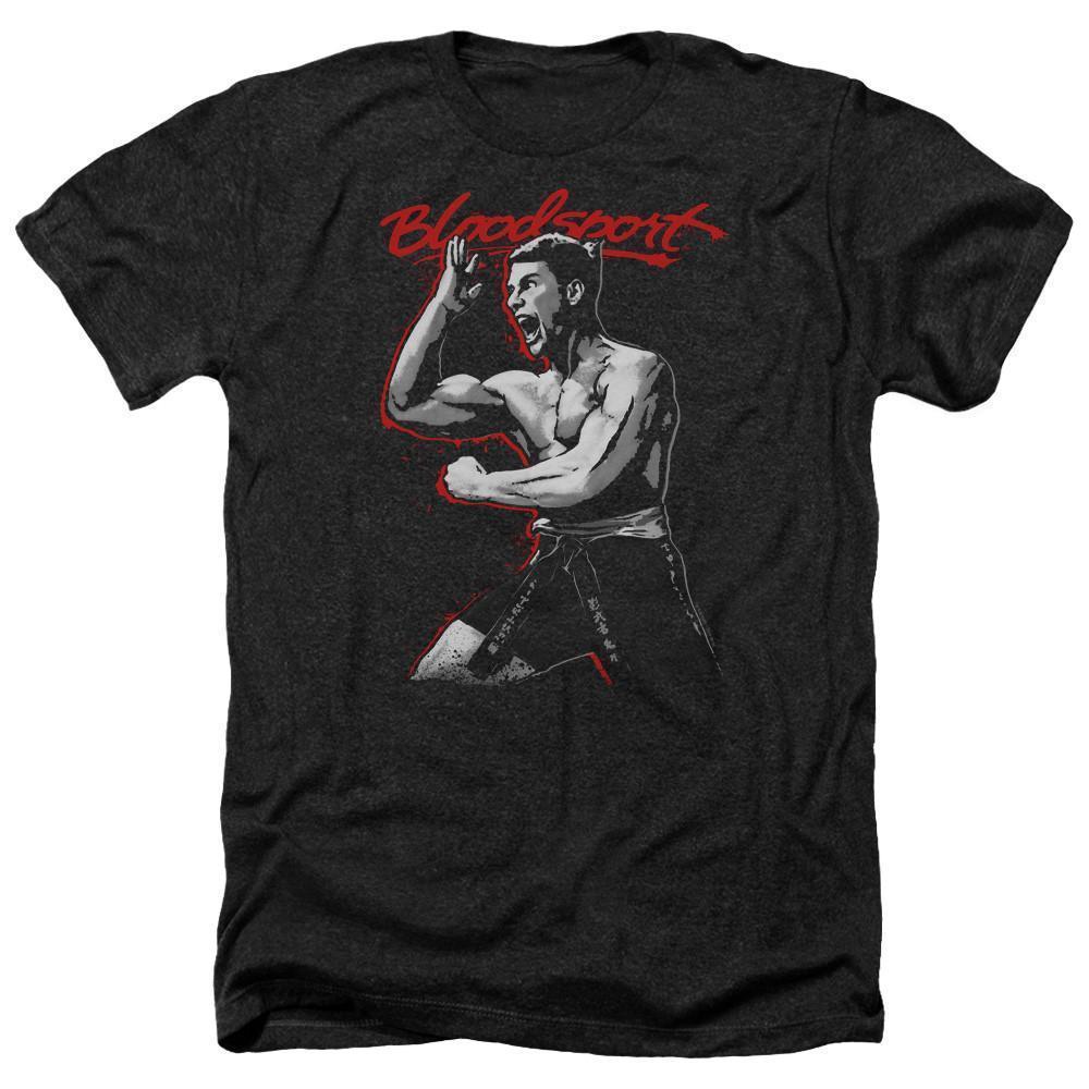 Bloodsport Loud Mouth Adult Heather T-Shirt Black